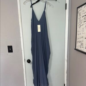 Elegant Blue Maxi Dress